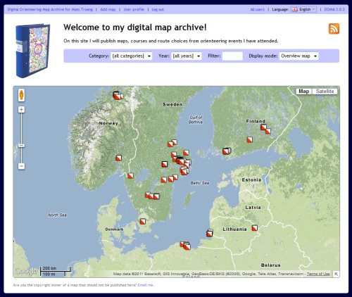 Screenshot 2: overview map for all maps