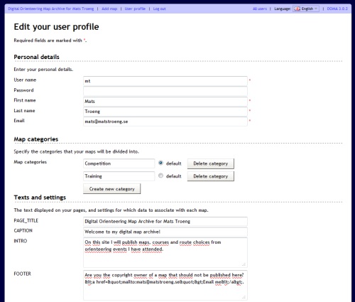 Screenshot 6: edit user profile